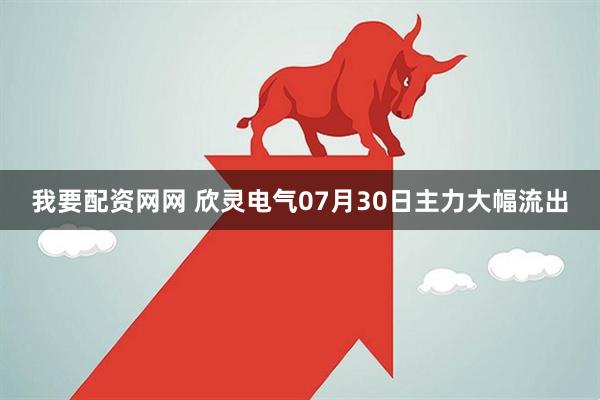 我要配资网网 欣灵电气07月30日主力大幅流出